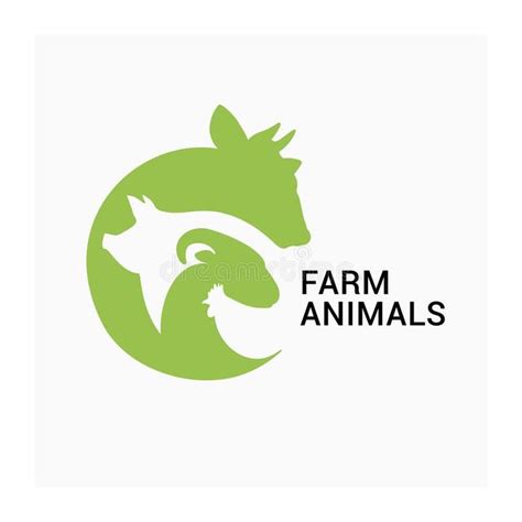 Farm animals logo, farmers market vector icon, animal husbandry logo ...