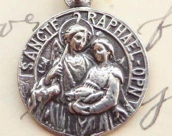 Archangel Raphael Prayer Medal Healing Medals God Heals Angel ANGEL FOR DRS Round Charm Bracelet ...