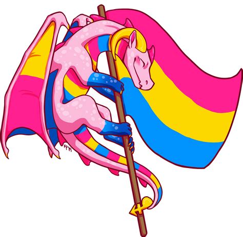Pansexual Pride Art Dragon Clipart - Full Size Clipart (#5491050) - PinClipart
