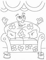Table And Chairs Coloring Page sketch template