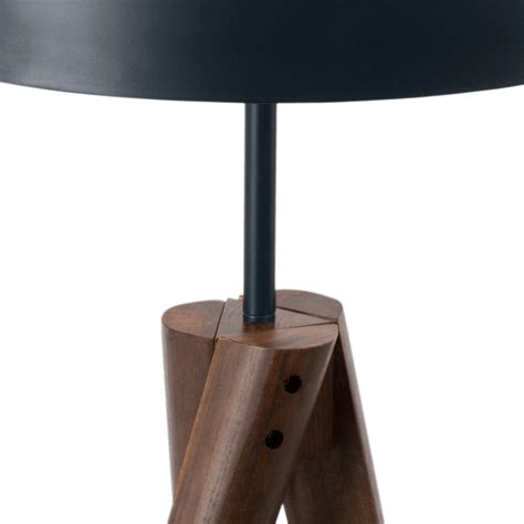 Madison Tripod Floor Lamp, Navy Blue and Dark Wood • Sofas Etc