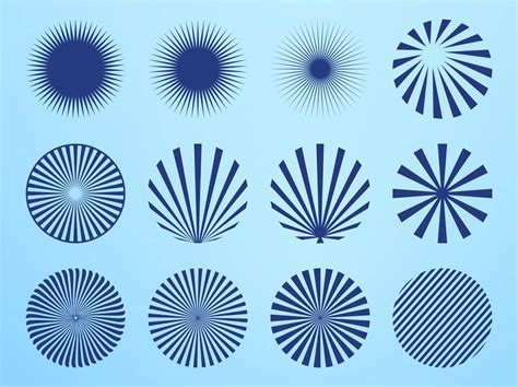 Radial Starburst Patterns Vector Art & Graphics | freevector.com