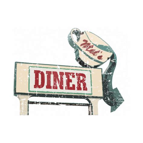 Mel's Diner Plain Distressed from Alice - Mels Diner - Baseball T-Shirt | TeePublic