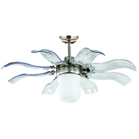 Vento Fiore 42 in. Indoor Brushed Nickel Retractable Ceiling Fan with Remote Control-K-00029 ...