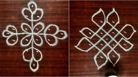 Very Simple Star Kolam Designs With 7×4 Dots Easy Rangoli Designs ...