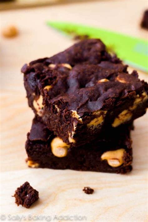 Fudge Brownies with Peanut Butter Chips - Sally's Baking Addiction