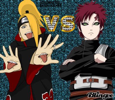 deidara vs gaara Picture #115382319 | Blingee.com