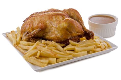 Pollo E Patate Fritte Arrostiti Fotografia Stock - Immagine di fritture, ristorante: 27684260