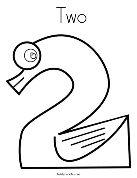 Get This Number 2 Coloring Page - 2gat2