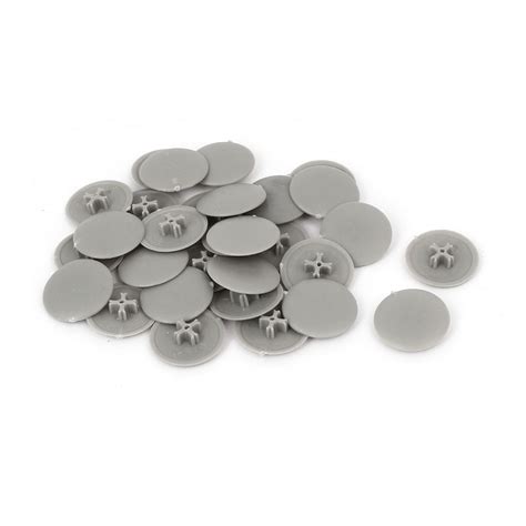 Uxcell 17mm x 4mm Plastic Round Screw Cap Cross Head Cover Gray (30-pack) - Walmart.com