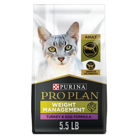 Purina Pro Plan With Probiotics, Grain Free Weight Management Dry Cat Food, Turkey & Egg Formula ...