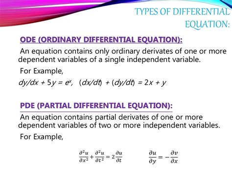 Applications of differential equations