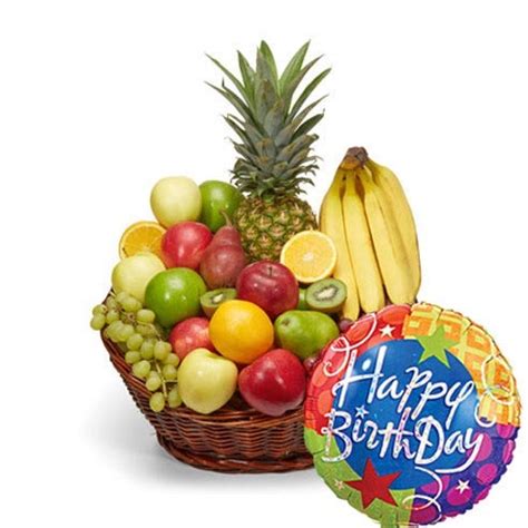 Birthday Fruit Basket at Send Flowers