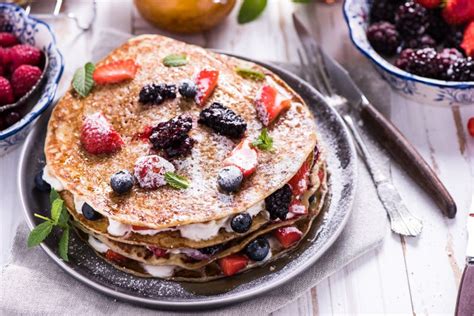 Homemade Pancakes with Berry Fruits Stock Photo - Image of butter, cooking: 62449164