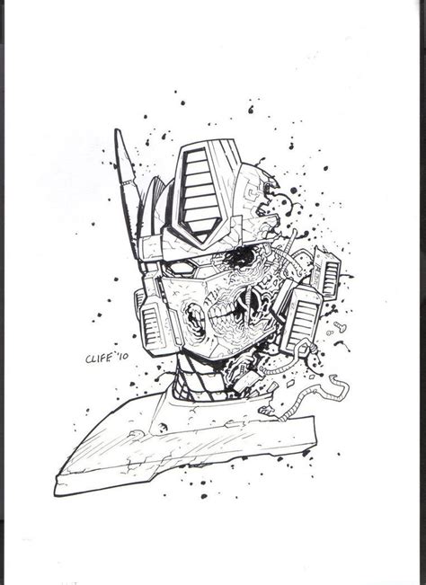 sketch zombie optimus prime by cliff-rathburn on deviantART | Tatuaje ...