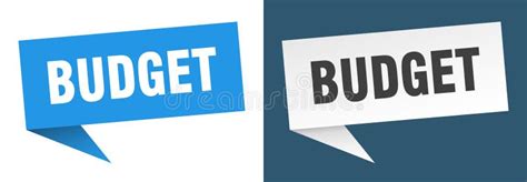 Budget Banner. Budget Speech Bubble Label Set Stock Vector ...