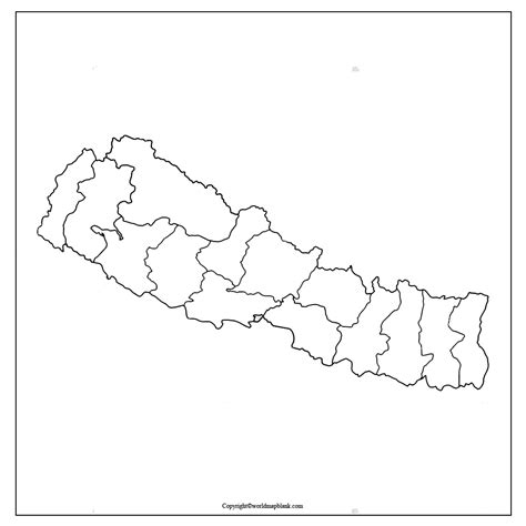 Printable Blank Nepal Map With Outline Transparent Map Printable Maps | Sexiz Pix