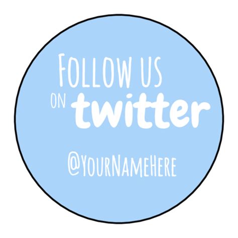 "Follow Us On Twitter" Label Template | OnlineLabels®