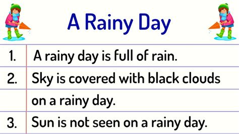 A Rainy Day Essay 10 Lines || A Rainy Day Essay in English - YouTube