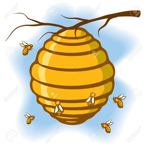 Beehive Cartoon Picture : Tree Bees Beehive Surrounded | Bochicwasure