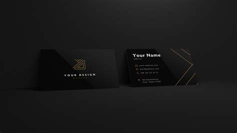 Big Black Business Card Mockup Bundle - Mockup World