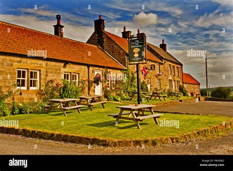 The Wheatsheaf Inn at Egton Stock Photo - Alamy