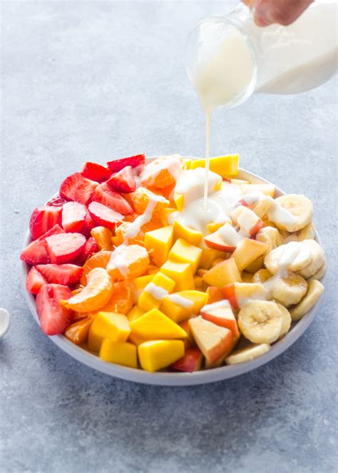 Fruit Salad with Healthy Honey Yogurt Sauce | Gimme Delicious