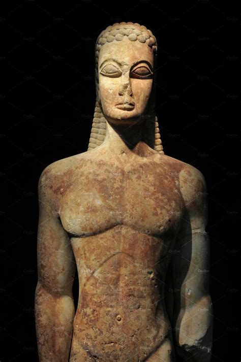 Ancient Kouros Statue | Arts & Entertainment Stock Photos ~ Creative Market