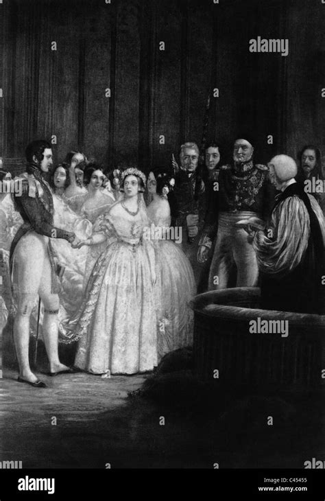 Wedding of Queen Victoria and Prince Albert of Saxe-Coburg and Gotha Stock Photo - Alamy