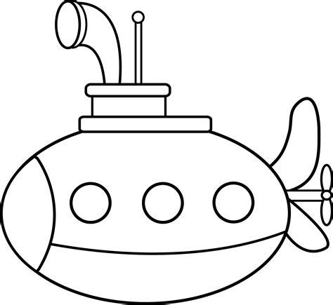 submarine clipart black and white - Clipground