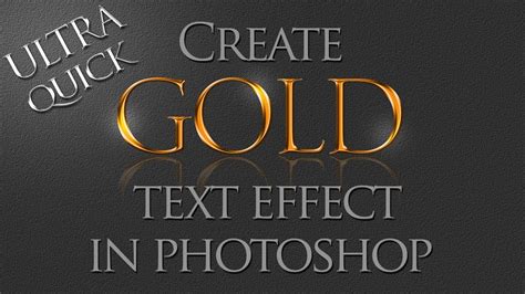 Photoshop Tutorial: How to create Gold text effect using layer styles ...