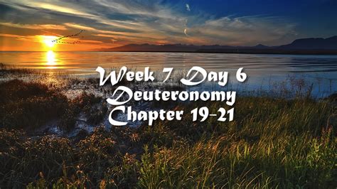 Audio Bible Reading Plan - Week 7 Day 6 (Deuteronomy 19-21) - YouTube