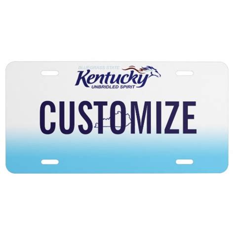 Kentucky Custom License Plate | Zazzle