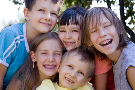 Happy faces of children stock image. Image of children - 1133685