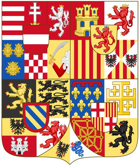 Greater Arms of Charles VI, Holy Roman Emperor.svg | Coat of arms, Holy roman empire, Arms