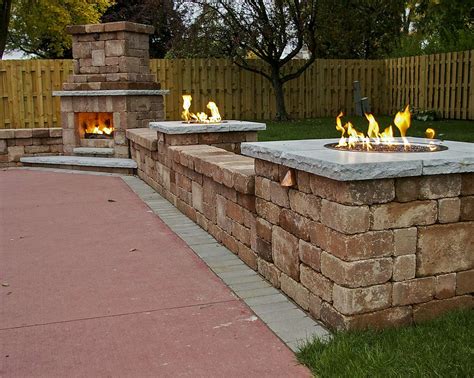 Outdoor Fireplace Landscaping Design in Appleton, WI