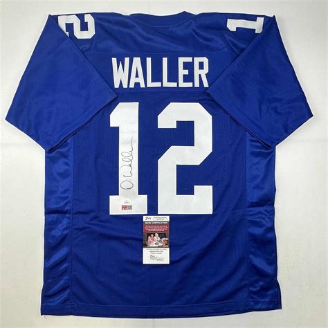 Autographed/Signed Darren Waller New York Blue Football Jersey JSA COA at Amazon's Sports ...