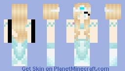 Mermaid Princess Minecraft Skin