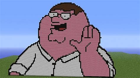 Peter & Lois Griffin Pixel Art Minecraft Map