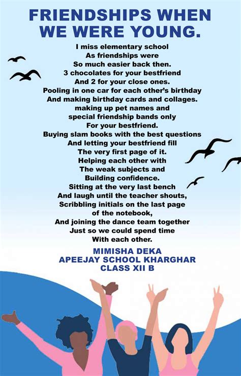 Friendships When We Were Young: Poem by Mimisha Deka, Apeejay School, Kharghar – Apeejay Newsroom