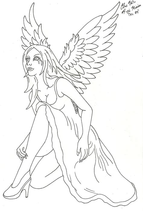 Crying Angel by Lucky-Cat-Tattoo on DeviantArt