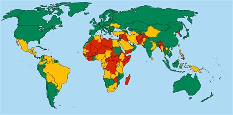 [OC] Travel safety map based on data published by the Hungarian Consulates : MapPorn