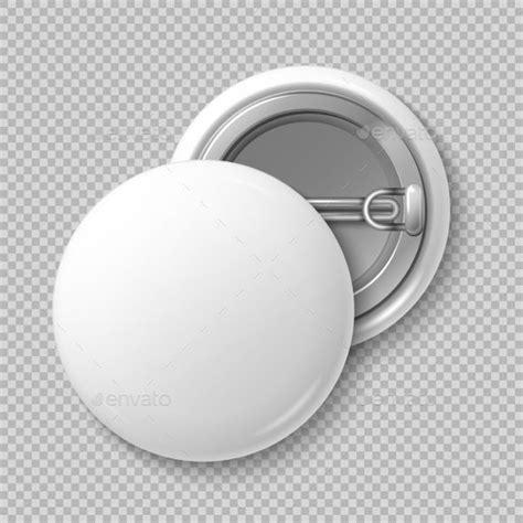 White Blank Badge Round Button Badge Isolated | Button badge, Badge ...