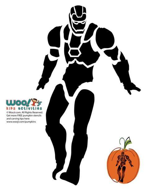 Printable Superhero Pumpkin Stencil - Printable Word Searches