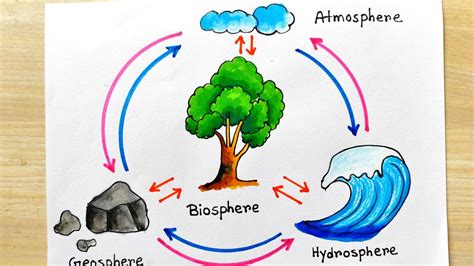 Biosphere School Project | Biosphere Drawing Idea | How to draw ...