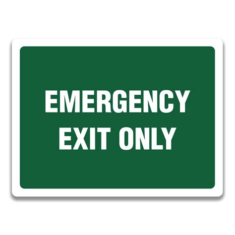 EMERGENCY EXIT STAIRWAY LEFT SIGN - Safety Sign and Label