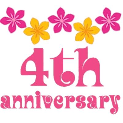 4th Anniversary Flowers transparent PNG - StickPNG