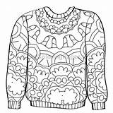 Ugly Christmas Sweater Coloring Page At GetColoringscom  Free sketch template
