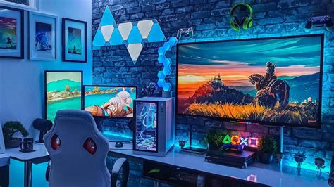 Bright gaming room setup - Virtual Backgrounds