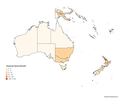 Population Density of Oceania | Map, United nations peacekeeping, Oceania